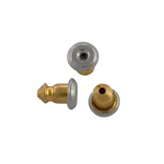 JewelrySupply Barrel Style Earring Backs Gold Plated Surgical Stainless Steel (Package of 10)
