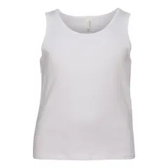 BELLA + CANVAS&reg; Youth Jersey Crew Neck Tank Top - 3480Y White