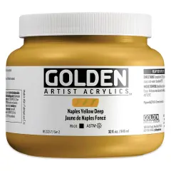 Golden Heavy Body Acrylic Paint - Naples Yellow Deep, 946 ml, Jar