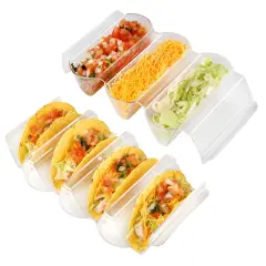 7Penn Taco Shells Holder Set of 4 - Toppings Tray to Taco Holder Stand