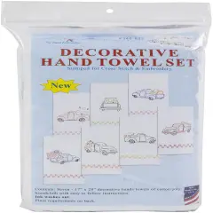 Jack Dempsey Stamped Decorative Hand Towels 17"x28" 7/Pkg-Holiday Trucks