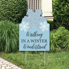 Big Dot of Happiness Winter Wonderland - Party Decorations - Snowflake Holiday Party and Winter Wedding Welcome Yard Sign