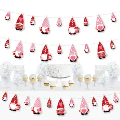 Big Dot of Happiness Valentine Gnomes - Valentine&rsquo;s Day Party DIY Decorations - Clothespin Garland Banner - 44 Pieces
