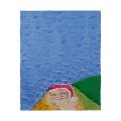 Betsy Drake Santa Face Beach Towel Multicolor