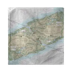 Betsy Drake Charleston Harbor and Approaches, SC Nautical Map Beach Towel