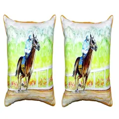 Pair of Betsy Drake Home Stretch Small Pillows 11 Inch X 14 Inch