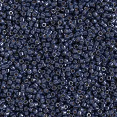 Miyuki Delica 5.2g Duracoat Galvanized Glass Beads, 11/0 Dark Sapphire DB2517