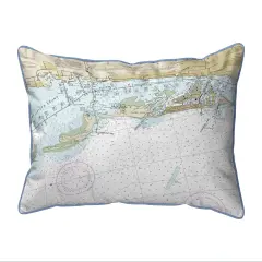 Clearwater Harbor Map Pillow 11x14 &ndash; Small Corded Decor