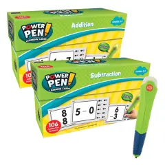 Kaplan Early Learning Company Power Pen Learning Math Quiz Cards - Addition, Subtraction & Talking Power Pen