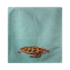 Betsy Drake Aqua Green Sea Turtle Beach Towel