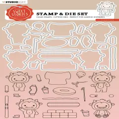 Studio Light Sweet Stories Stamp & Die Set-Nr. 66, Snow Fun