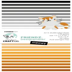Studio Light Friendz Paper Pad 36/Pkg-Nr. 120, Meowy