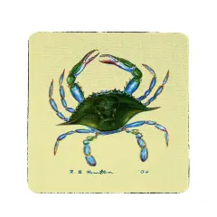 Betsy Drake Blue Crab Neoprene Coaster Set of 4