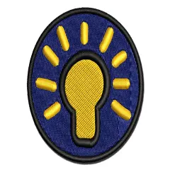 Light Bulb Idea Doodle Multi-Color Embroidered Iron-On or Hook & Loop Patch Applique