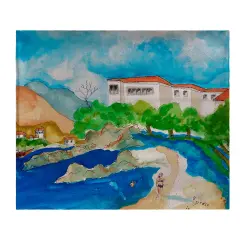 Betsy Drake Blue Lagoon Throw Blanket