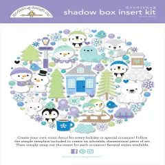 Doodlebug Design Shadow Box Insert Kit-Snow Much Fun