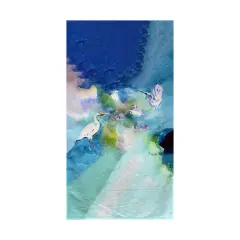 Betsy Drake Three Egrets Beach Towel Multicolor