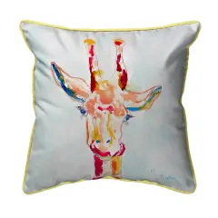 Betsy Drake Giraffe Extra Large 22 X 22 Indoor / Outdoor Pillow