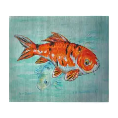 Betsy Drake Orange Koi Fish 30 Inch By 50 Inch Comfort Floor Mat