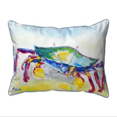 Betsy Drake Crawling Crab Small Indoor/Outdoor Pillow 11x14