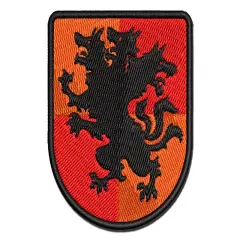 Heraldic Cerberus Three Headed Dog Multi-Color Embroidered Iron-On or Hook & Loop Patch Applique