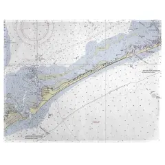 Betsy Drake Ocracoke Inlet, NC Nautical Map Place Mat Set of 4