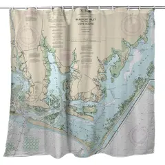 Betsy Drake Beaufort Inlet Core Sound NC Shower Curtain