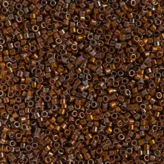 Miyuki Delica 3.3g Gold 24kt Glass Beads, 11/0 Gold Red AB (DB0506)