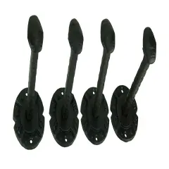 Rustic Cast Iron Antique Nail Wall Hook Set of 4