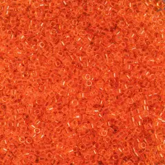 Miyuki Delica 50g Transparent Glass Beads, 11/0 Orange (DB0703)