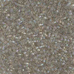 Miyuki Delica 50g Transparent Glass Beads, 11/0 Grey Mist AB DB1251