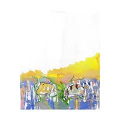 Betsy Drake Angel Fish Beach Towel Multicolor