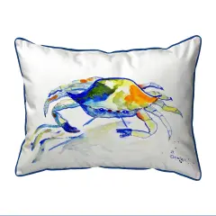 Betsy Drake Yellow Crab Extra Large 20 X 24 Indoor / Outdoor Pillow