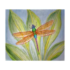 Betsy Drake Dragonfly 30 X 50 Inch Floral Comfort Floor Mat