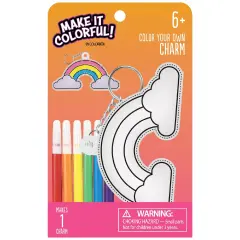 Colorbok Make It Colorful! Color Your Own Bag Charm-Rainbow