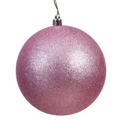 Vickerman 6 in. Mauve Glitter Ball Christmas Ornament
