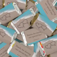 Beach Wedding Candy Party Favors Hershey's Miniatures Chocolate
