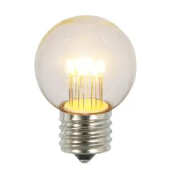 5PK -Vickerman Warm White Glass G50 Transparent LED Replacement Bulb