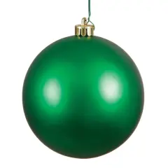 Vickerman 12 in. Green Matte Ball Christmas Ornament