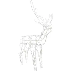 Northlight 48" Lighted White Standing Reindeer Outdoor Christmas Yard Decoration