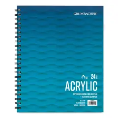 Grumbacher Acrylic In & Out Pad - 9" x 12", 24 sheets, 140 lb