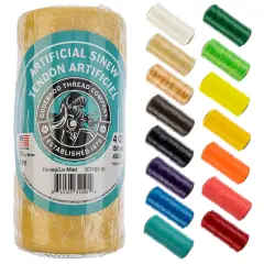 Gudebrod 70lb. 5-Ply Artificial Sinew Thread, 150yd. | Made in USA Honey