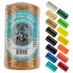 Gudebrod 70lb. 5-Ply Artificial Sinew Thread, 300yd. | Made in USA Natural