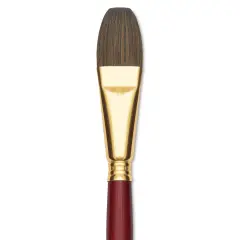 Blick Master Synthetic Kolinsky Brush - Short Handle, Flat Wash, Size 3/4"