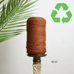 3mm Single Strand Macrame Cotton Cord, 23 Beautiful Colors, Macrame Wall Hanging, Plant Hangers, Cotton Rope for Macrame Rust