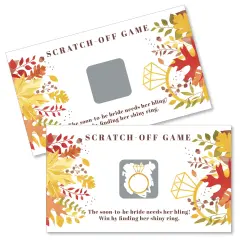 Big Dot of Happiness Fall Foliage Bride - Autumn Leaves Bridal Shower and Wedding Party Game Scratch Off Cards - 22 Count