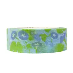 Wrapables Flowers and Greens Washi Masking Tape, 15mm x 7m Sweet Pea