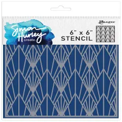 Simon Hurley create. Layering Stencil 6"X6"-Deco Diamonds