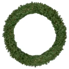 Northlight Pre-Lit Deluxe Dorchester Pine Artificial Christmas Wreath - 60" - Clear Lights Green