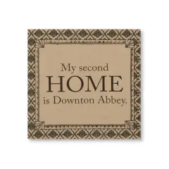 Heritage Lace 14.5" Downton Abbey Life "Second Home" British Decorative Damask Hanging Wall Art Brown